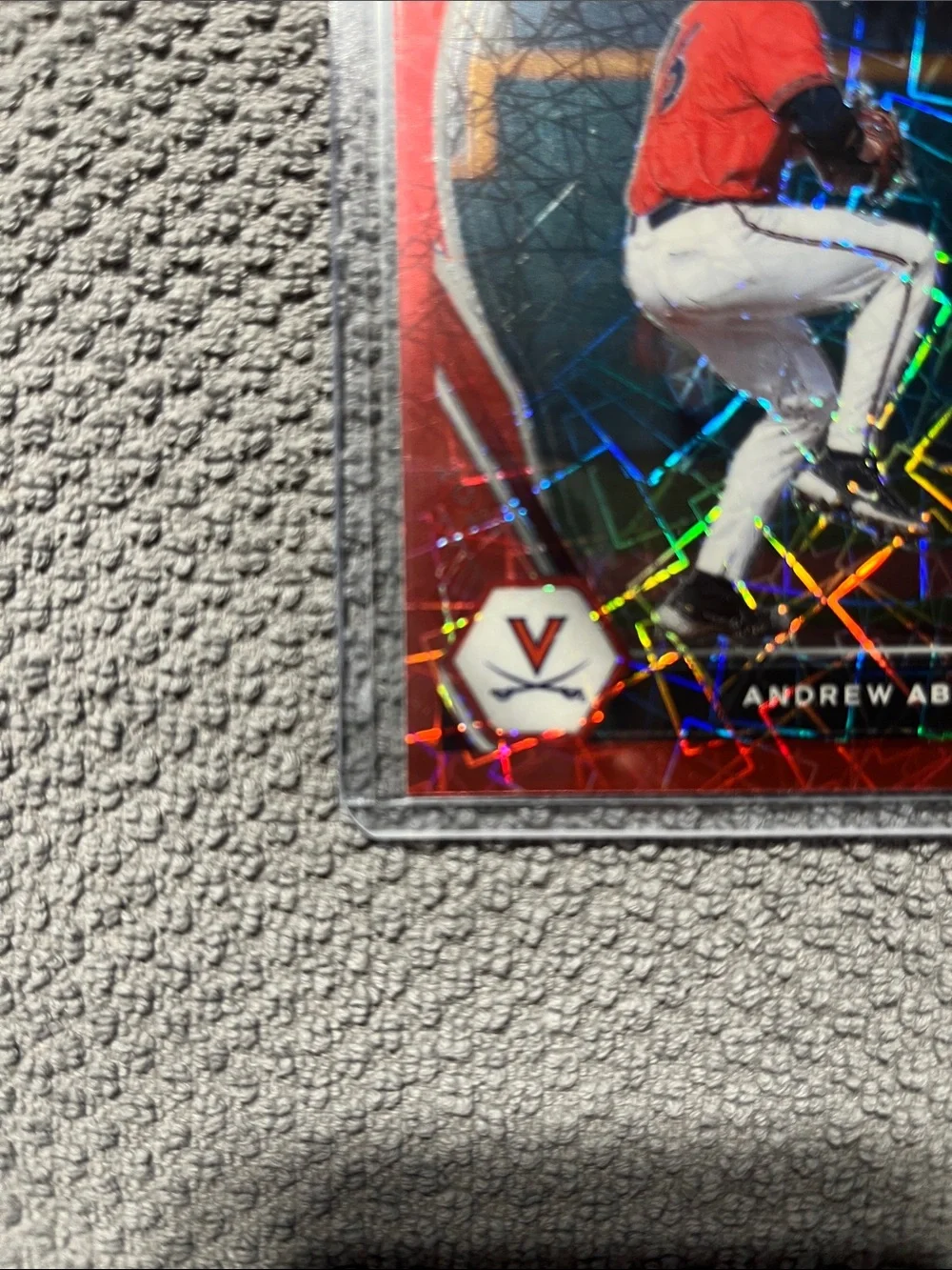 2021 Panini Prizm Draft Picks Andrew Abbott Red Hyper Velocity #PDP53